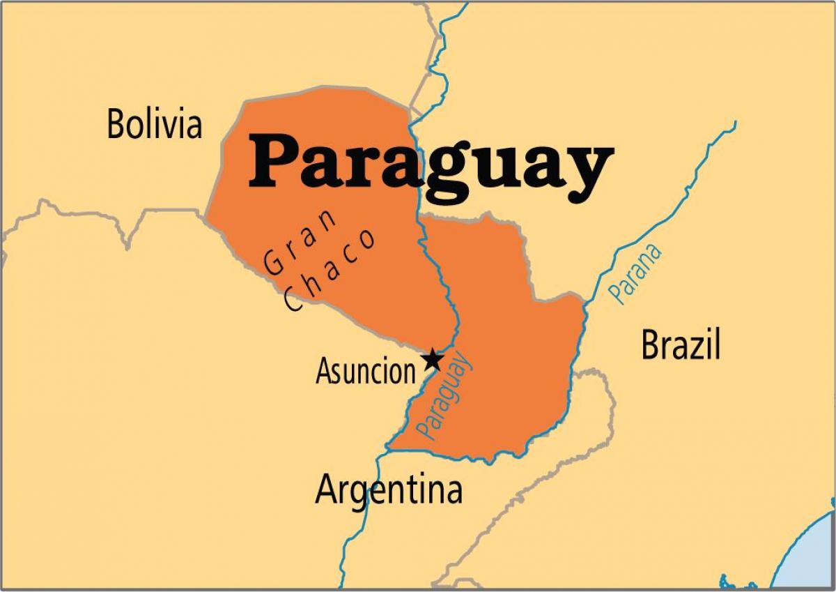 kapital Paragvaj zemljevid