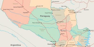 Paragvaj asuncion zemljevid