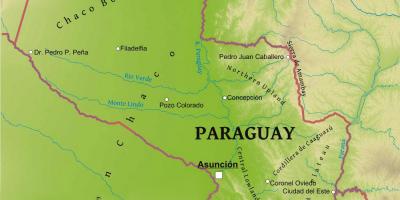 Zemljevid Paragvaj geografija