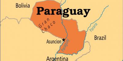 Kapital Paragvaj zemljevid
