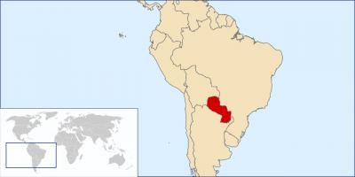 Paragvaj lokacijo na zemljevidu sveta