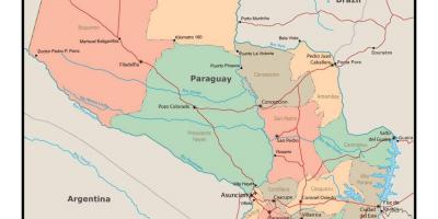 Zemljevid Paragvaj